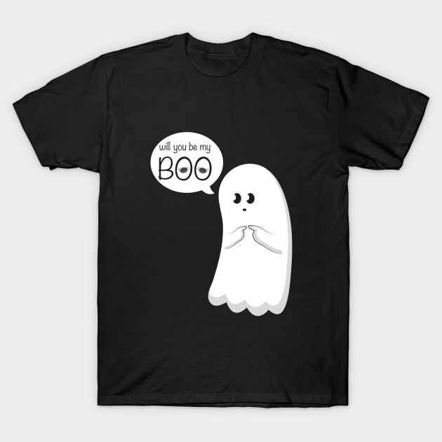 Halloween Ghost-Shy Boo Costume T-Shirt by MaryMas